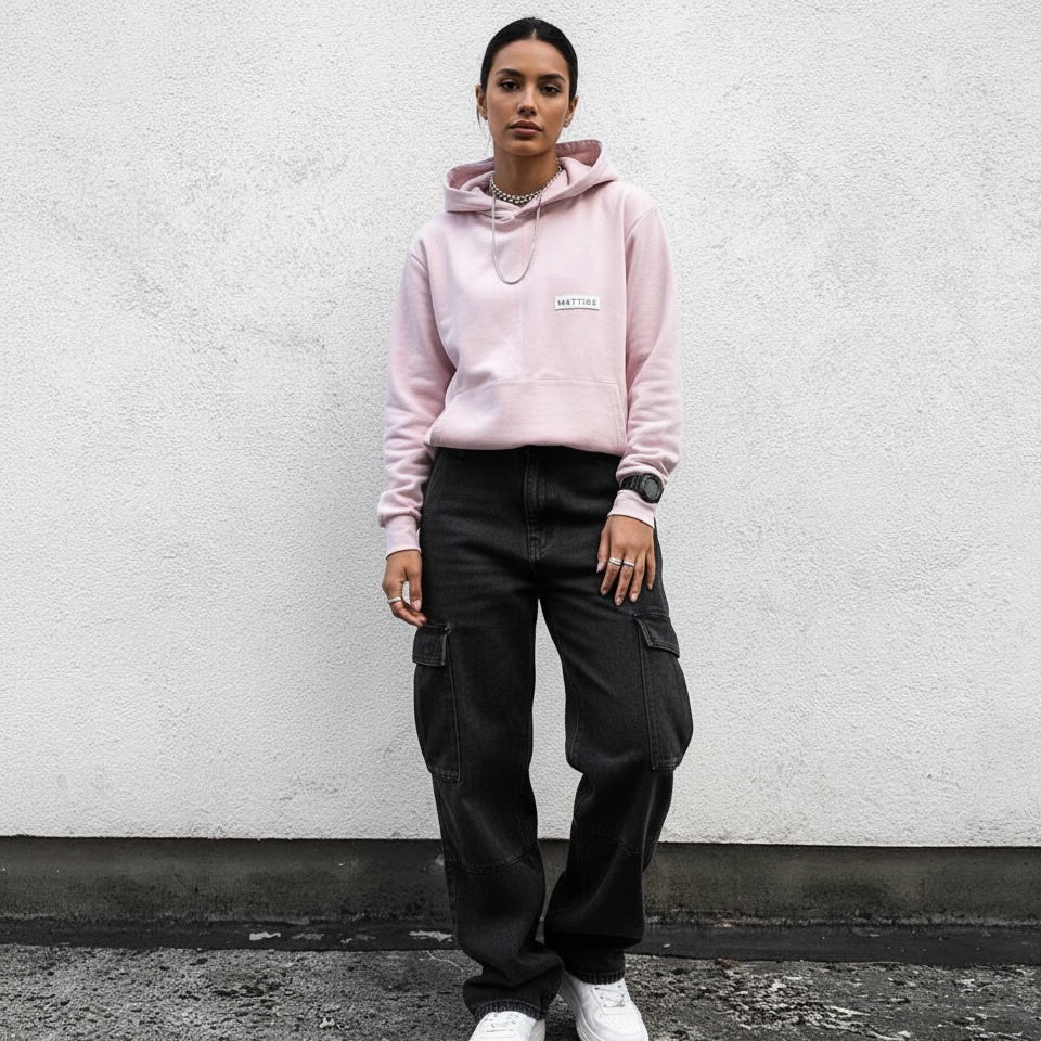 BLUZA Z KAPTUREM UNISEX – RÓŻOWA